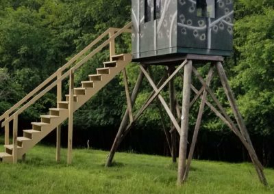 Tree stand with stairs